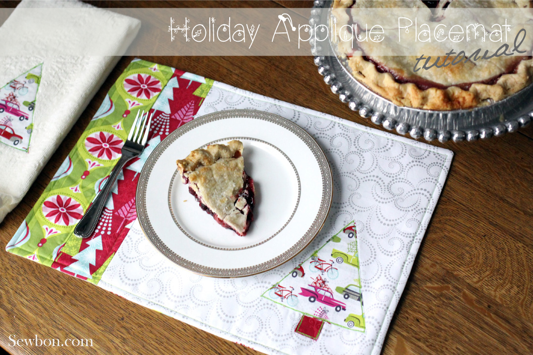 Holiday Applique Placemat Tutorial by Sewbon for Thermoweb