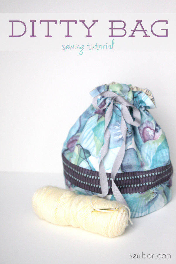 Ditty Bag Sewing Tutorial with Blend Fabrics by Sewbon