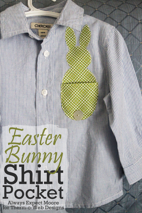 Bunny Shirt Pocket made with Therm o Web