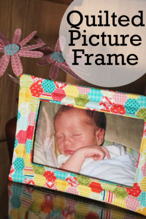 quilted picture frame with Thermoweb