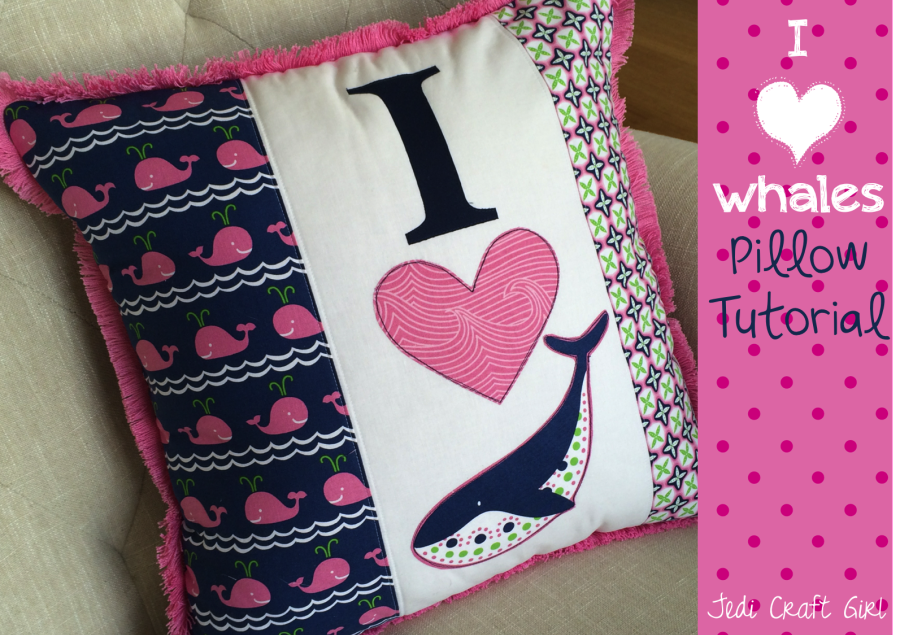 i love whales pillow tutorial