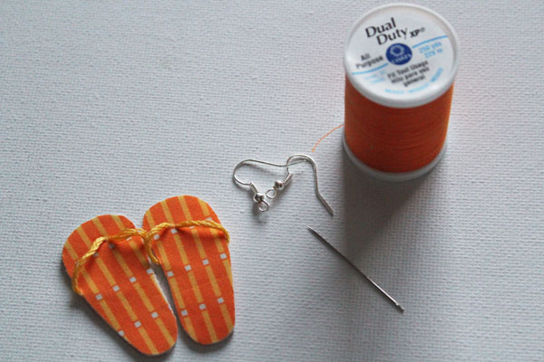 use thread to attach earring wires