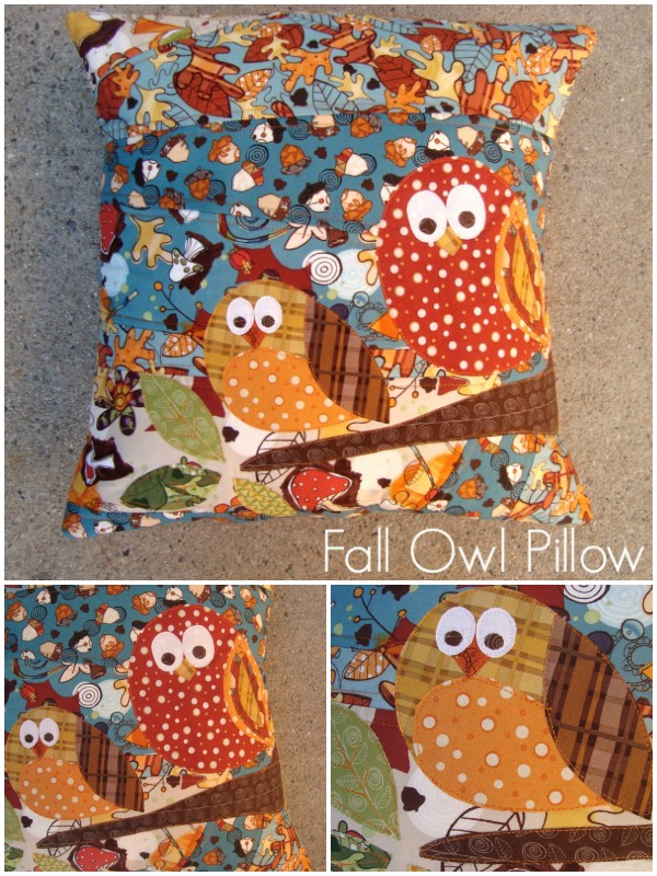 fall owl pillow tutorial
