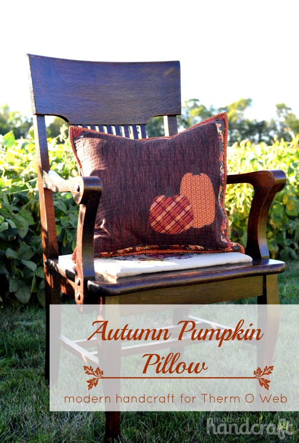 Modern Handcraft for Therm O Web // Jennifer Jangles Week - Autumn Pumpkin Pillow