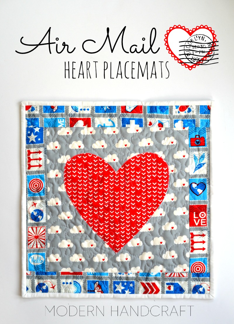 Moda HeatnBond SpraynBond Heart Placemats