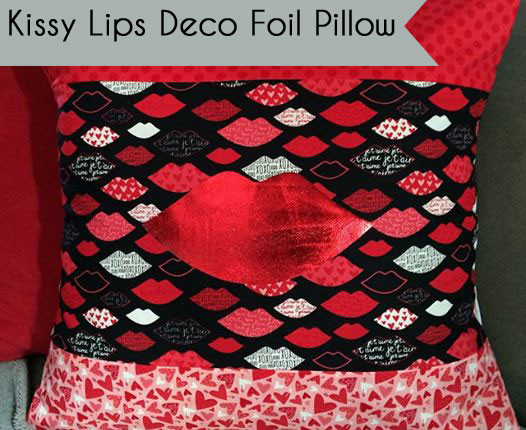 Deco Foil Valentine Lip Pillow Moda Fabrics