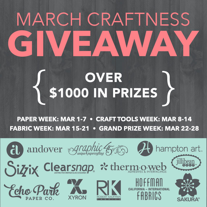 Sizzix March National Craft Month Giveaway