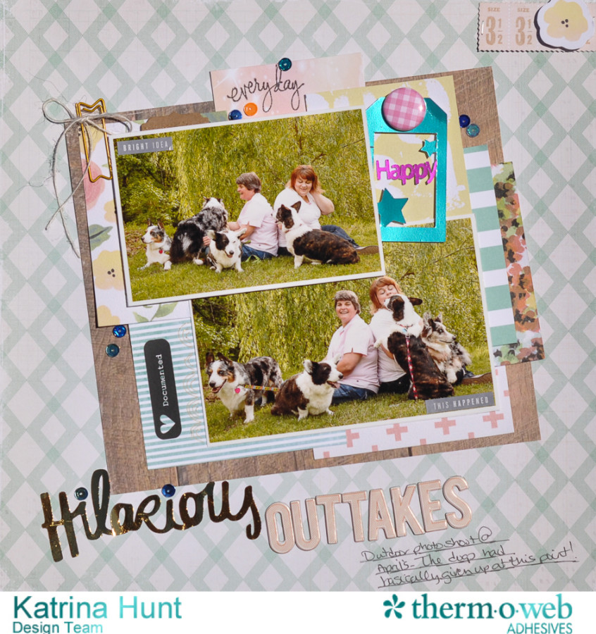 Hilarious_Outtakes_Scrapbook_Layout_Deco_Foil_Katrina_Hunt_ThermOWeb_Paper_Issues_1000Signed-1