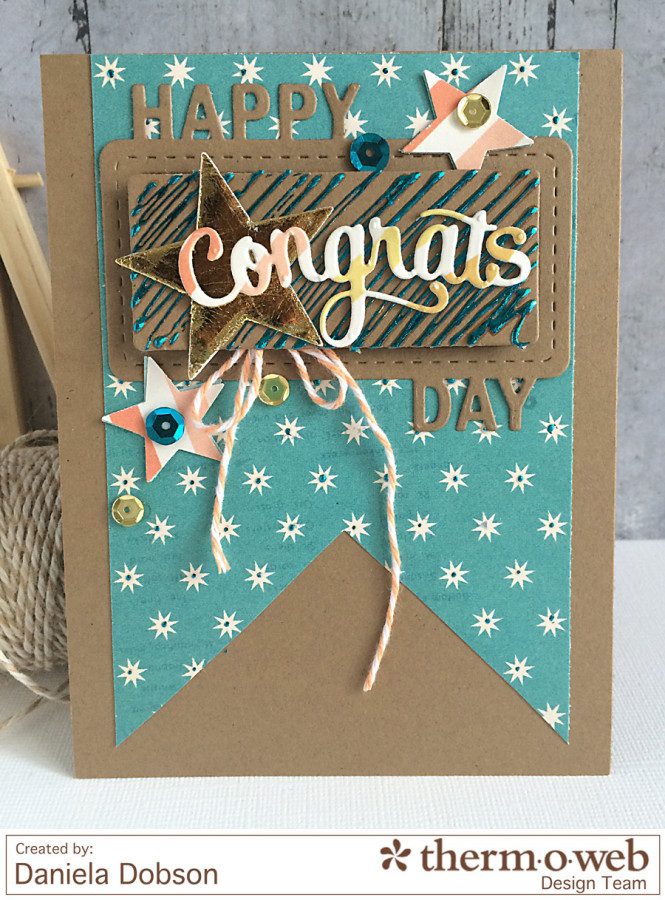 Congrats card for Therm O Web by Daniela Dobson