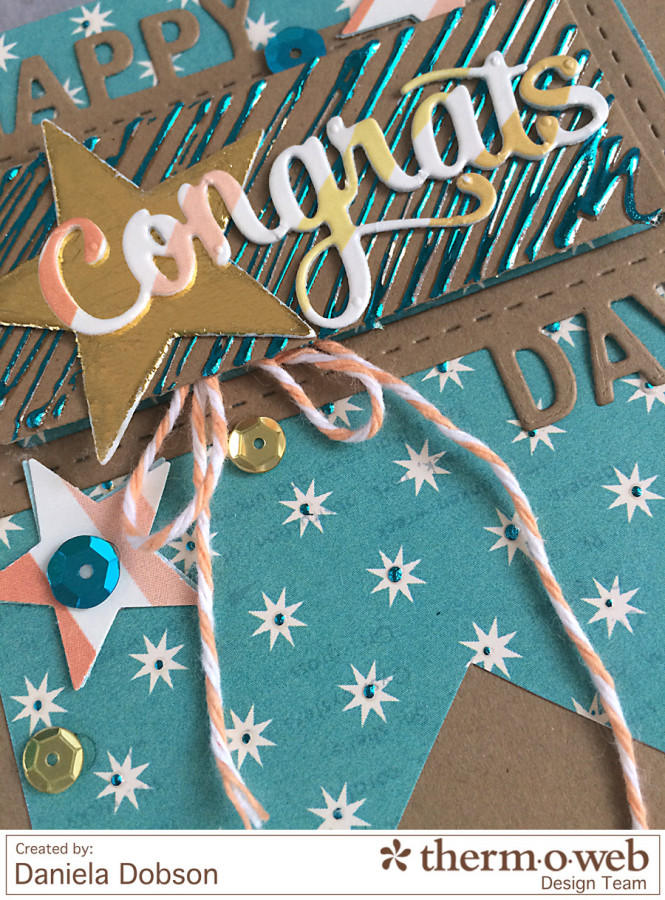 Congrats close card for Therm O Web by Daniela Dobson