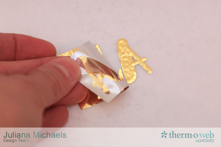 Foiled Die Cuts with Therm O Web Deco Foil and iCraft Hot Melt - Tutorial by Juliana Michaels