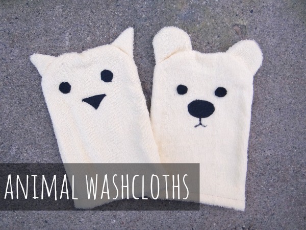 animal washcloths