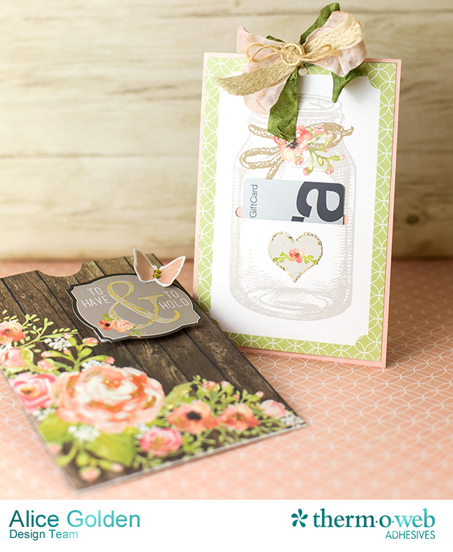 Alice Golden DecoFoil Rustic Elegance Wedding Gift Card Holder 11