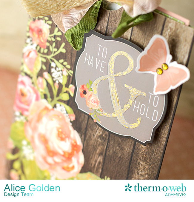 Alice Golden DecoFoil Rustic Elegance Wedding Gift Card Holder 5