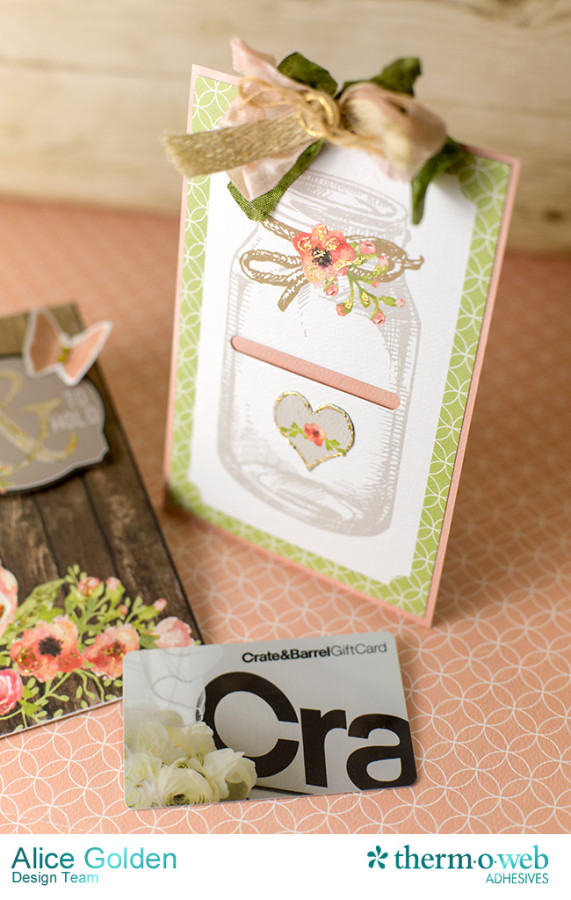 Alice Golden DecoFoil Rustic Elegance Wedding Gift Card Holder 8