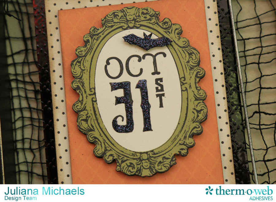Halloween Clip Frame with 3x4 Cards featuring Therm_O_Web Decofoil and Adhesives by Juliana Michaels
