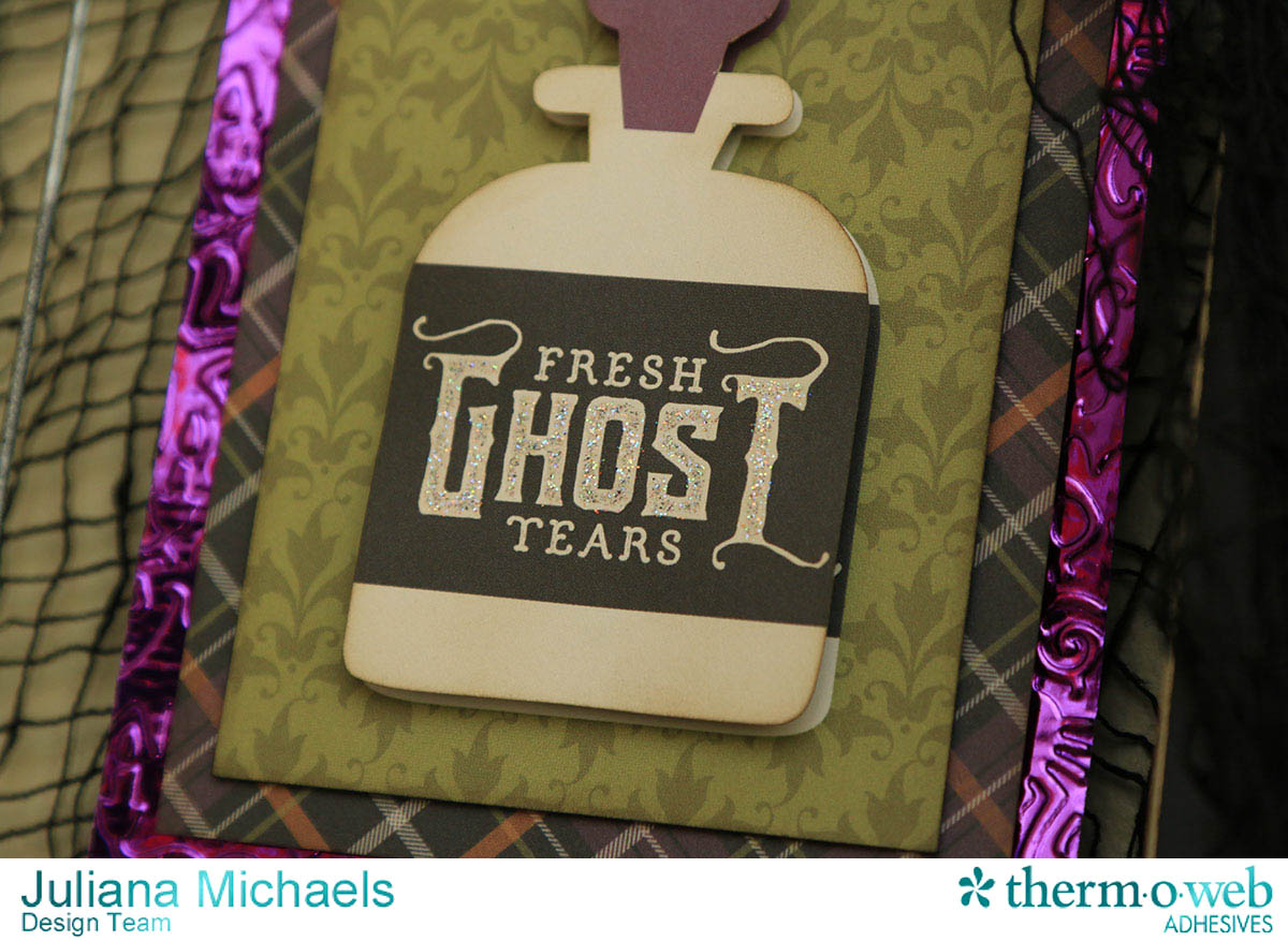 Halloween Clip Frame with 3×4 Cards featuring Therm_O_Web Decofoil and Adhesives by Juliana Michaels