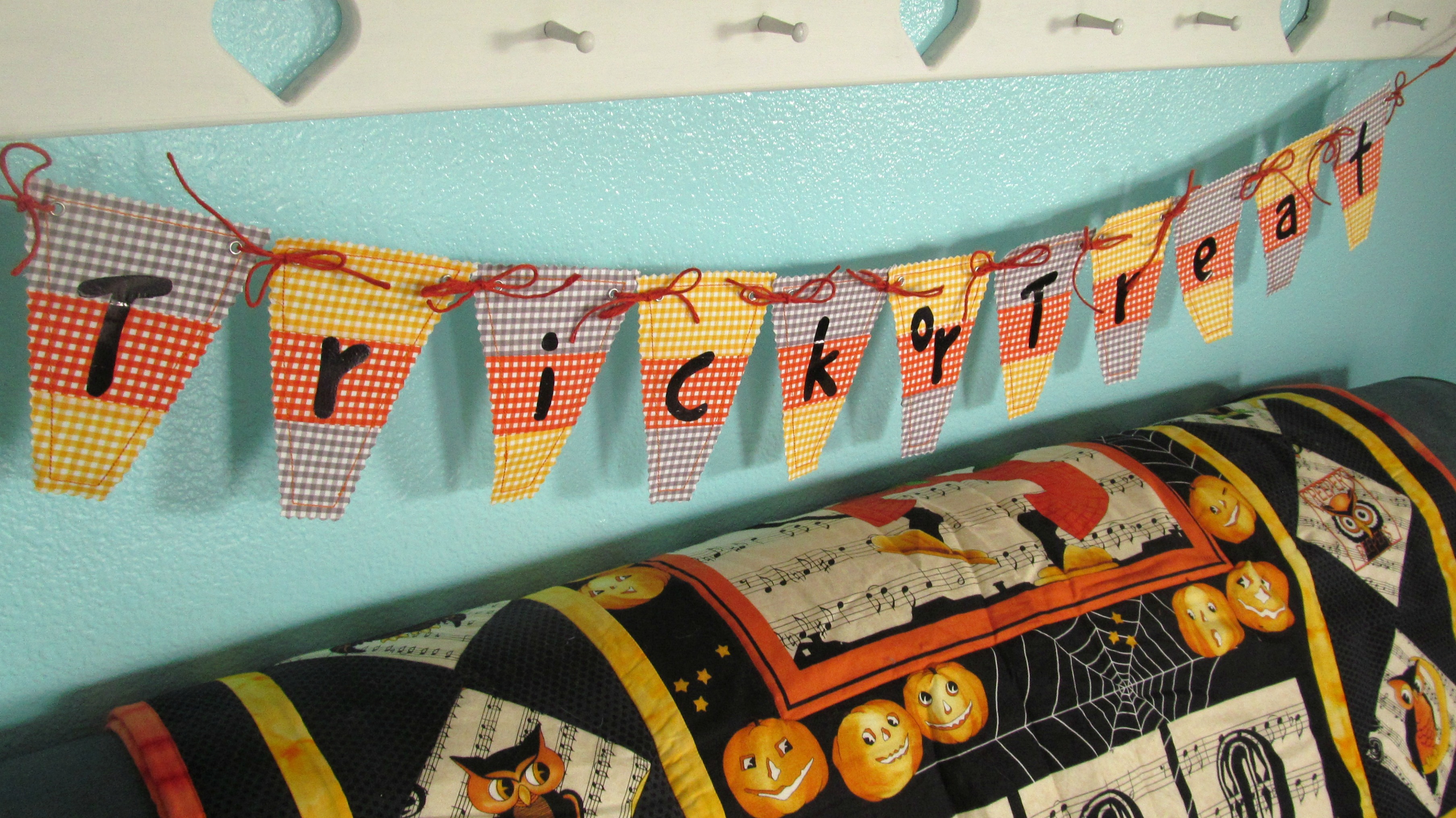 Halloween Trick or Treat Candy Corn Deco Foil Banner
