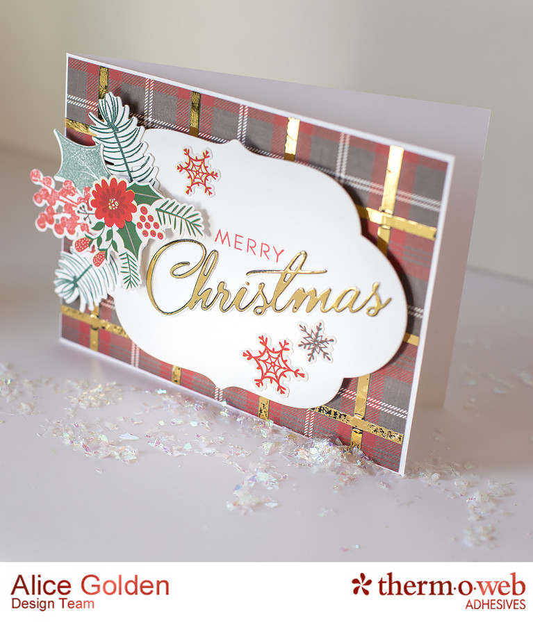 Alice Golden TOW Foiled Christmas Card and Ornament 12