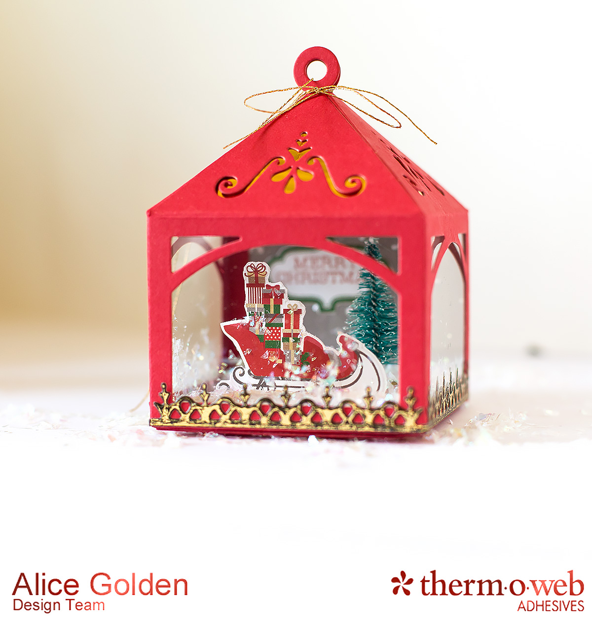 Alice Golden TOW Foiled Christmas Card and Ornament 6