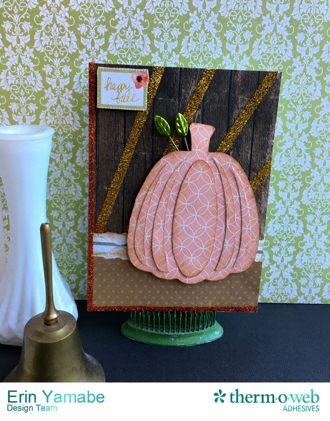 Pumpkin Deco Foil Fall Card Erin Yamabe
