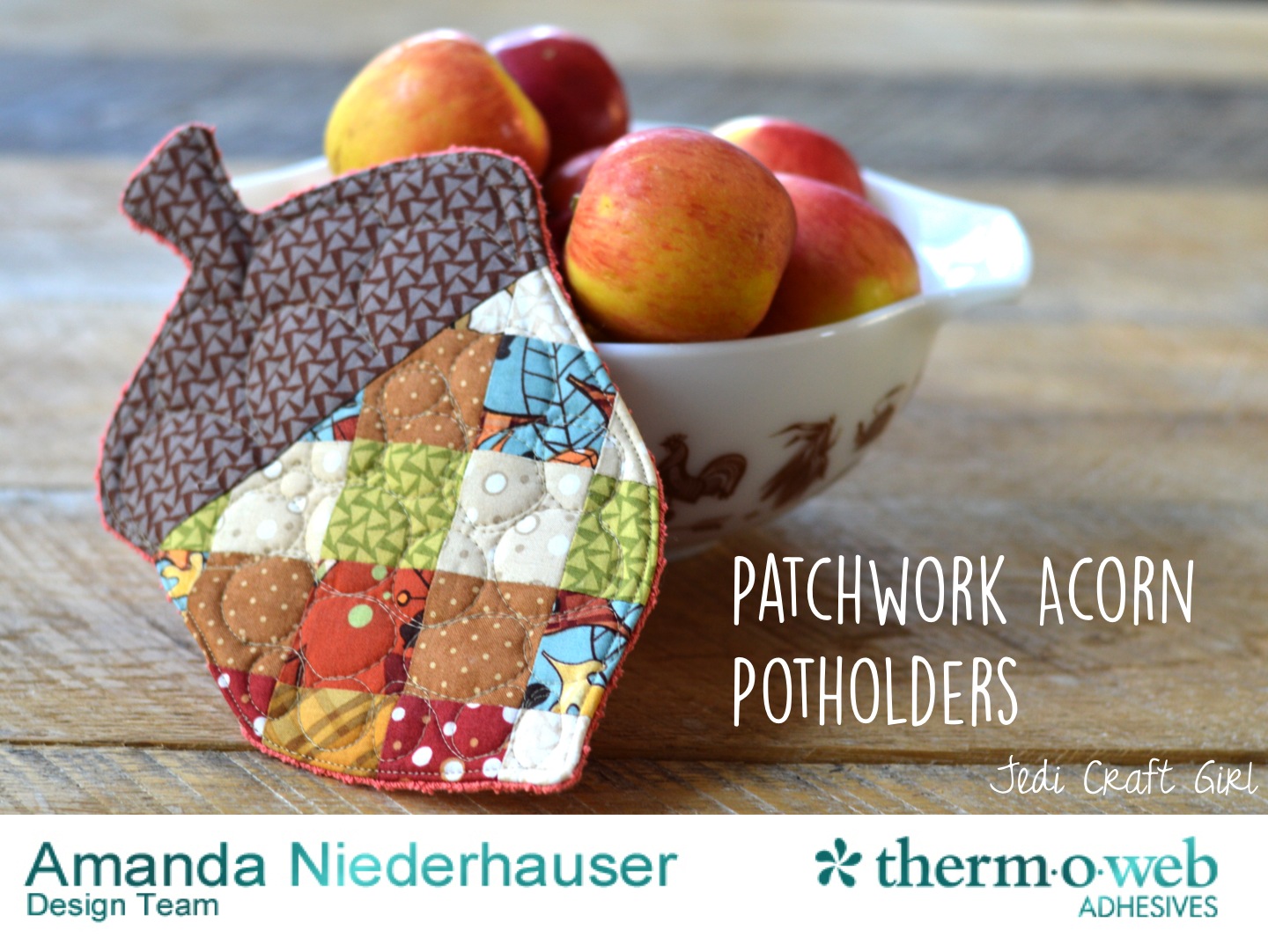 patchwork acorn potholders