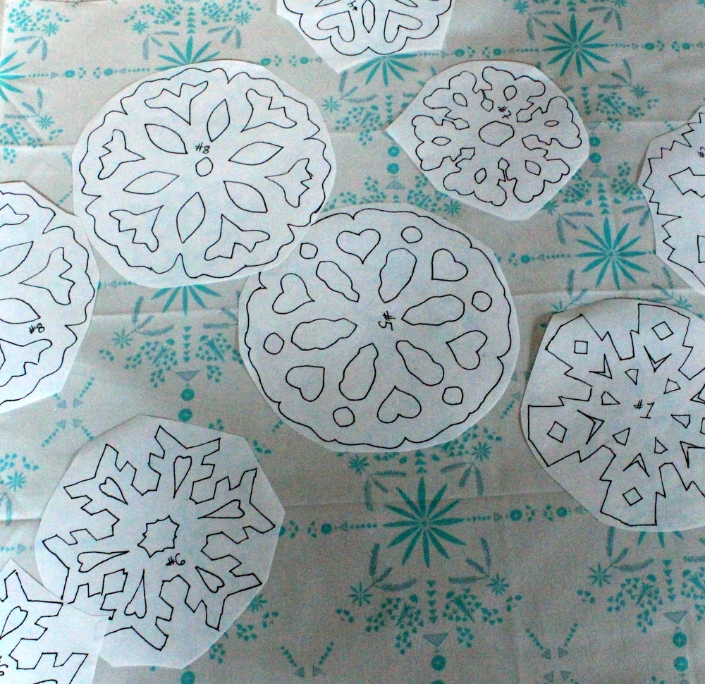 snowflakes on fusible