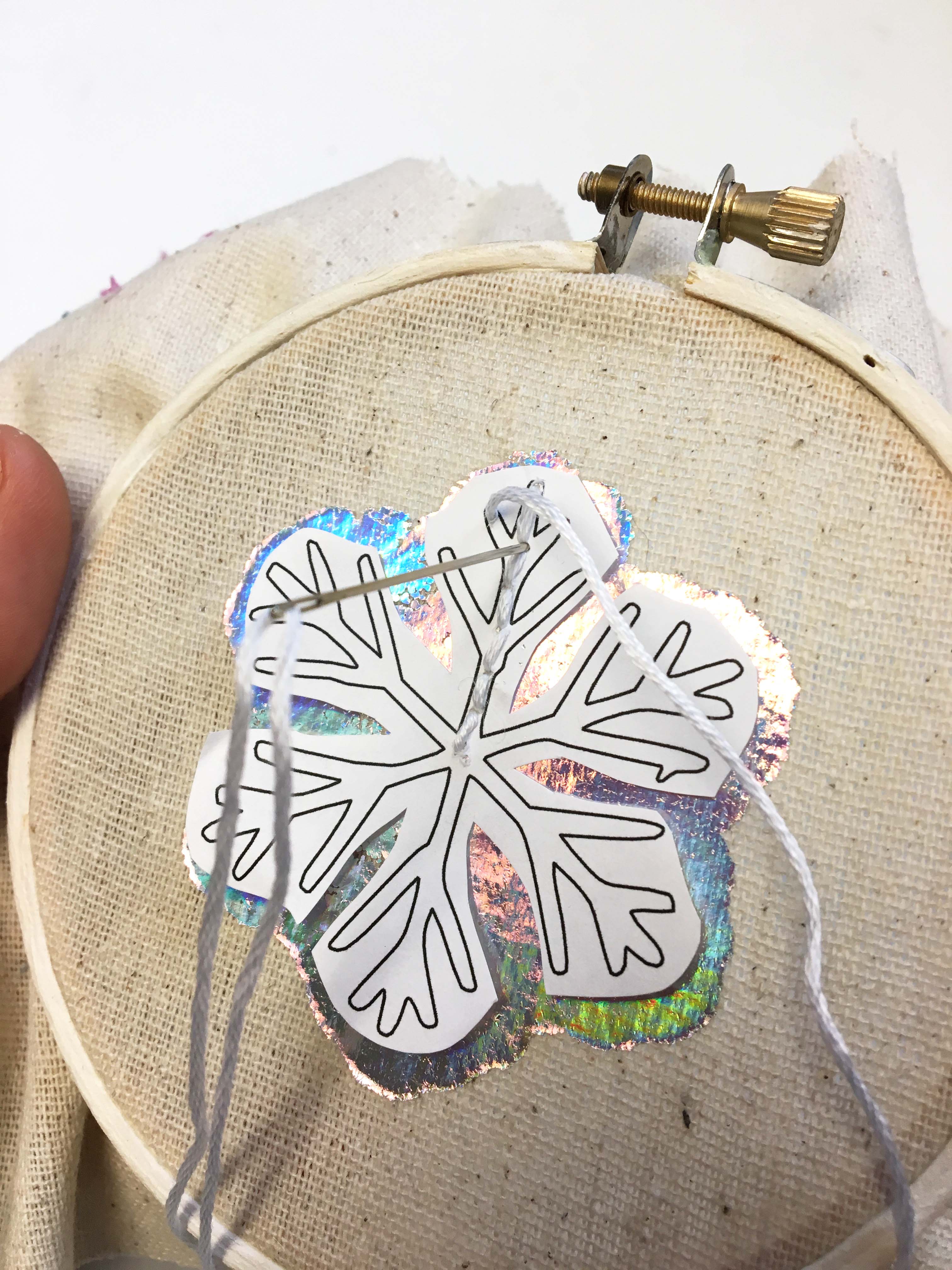 embroidered paper