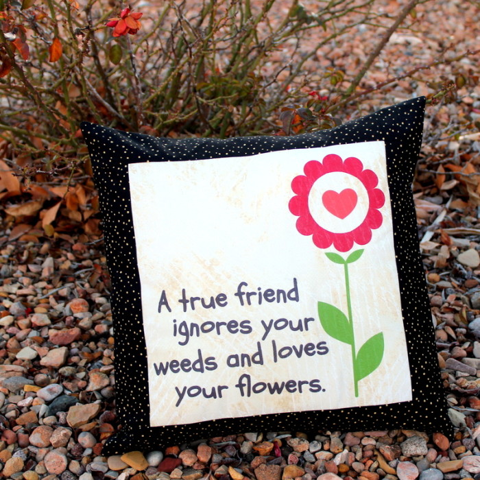 Celebrate Your Friendship With An Iron-on Transfer Pillow