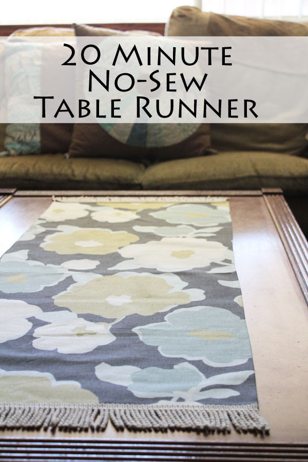 20 Minute no-sew table runner tutorial