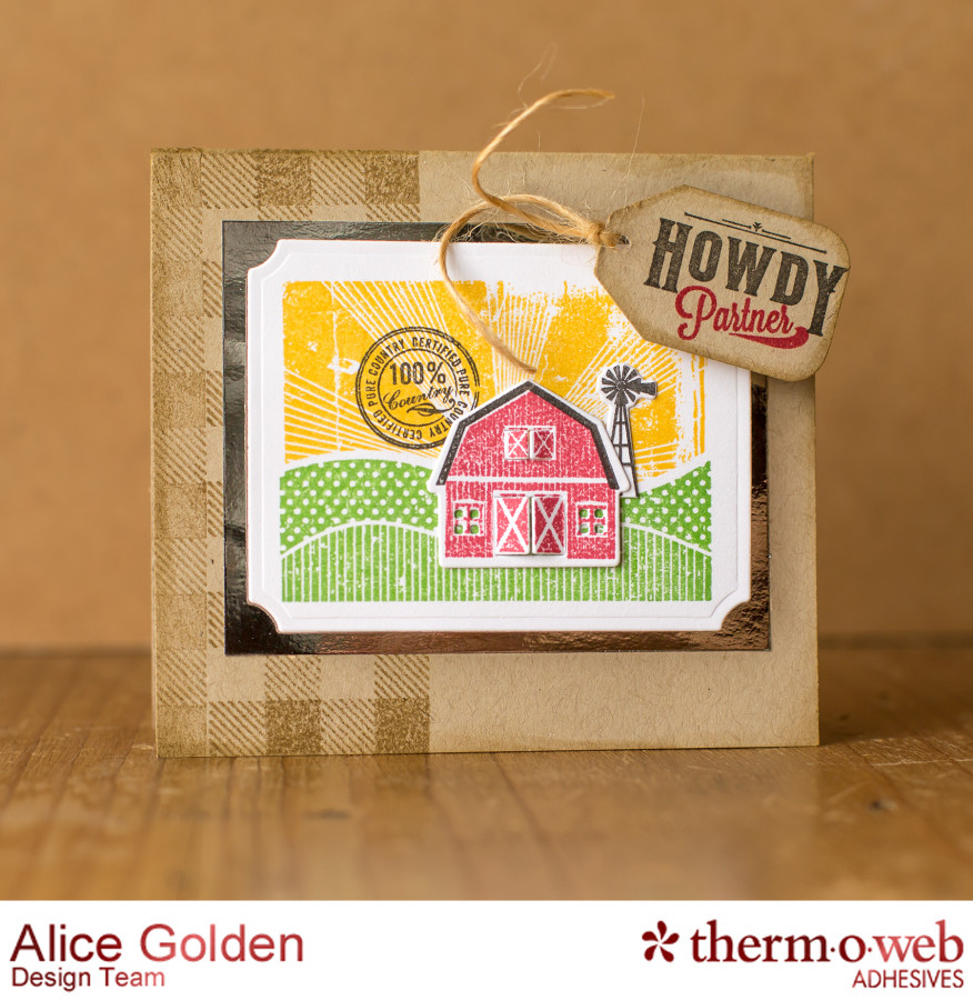 Alice Golden TOW Easy Tear Tape Deco Foil Barn Frame & Card 6