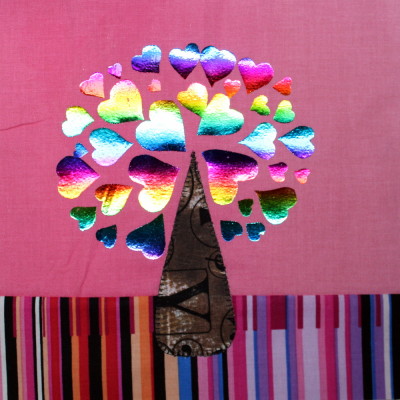 Hearts of Foil Tree Block