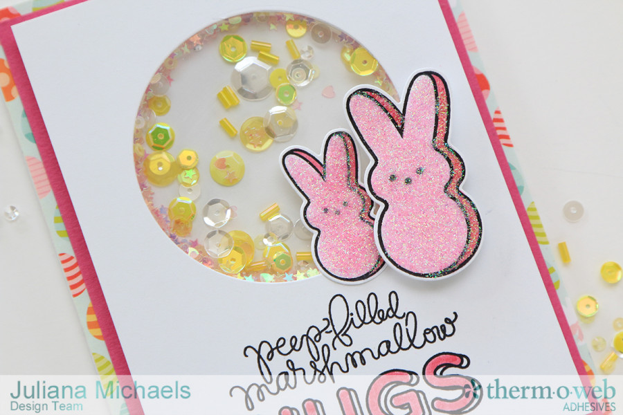 Easter Shaker Box Card Tutorial by Juliana Michaels featuring Therm O Web iCraft Adhesive Sheets 