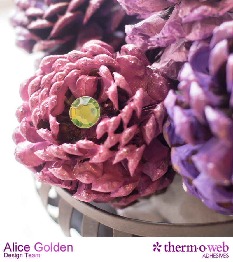 Alice Golden TOW Glitter Dust Pine Cone Flowers 6
