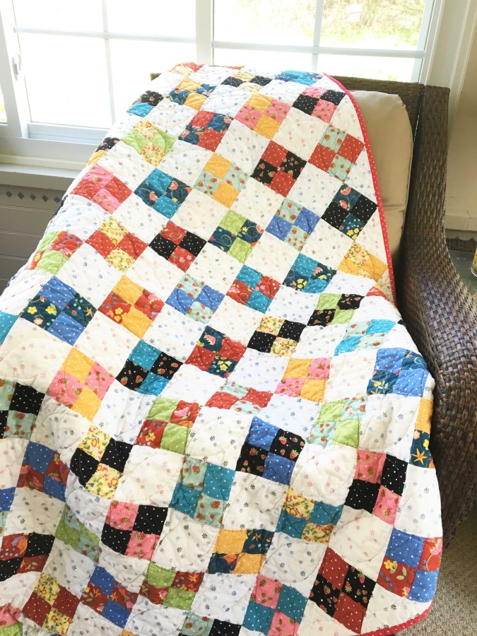 patch quilt on chair