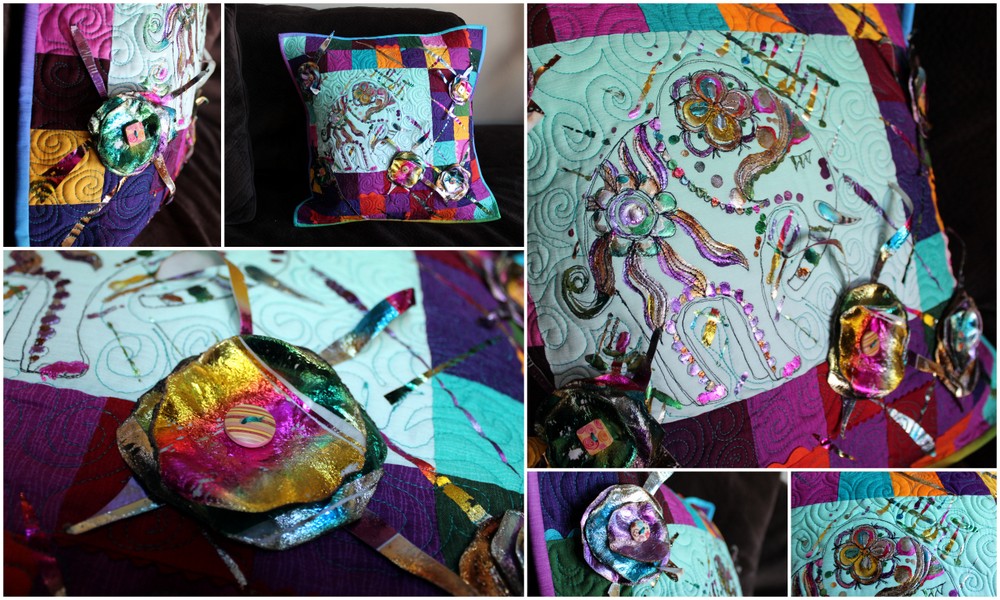 Collage of pillow details