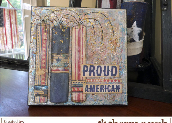 Proud to be an American Mixed Media Canvas Audrey Pettit