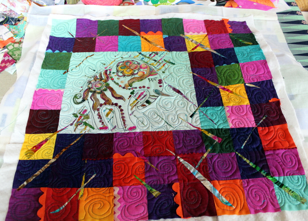 foiled and quilted elephant