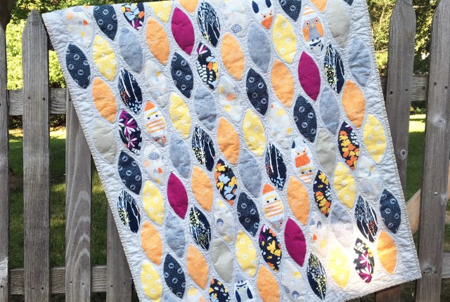 Baby Orange Peel Quilt made with HeatnBond and Dear Stella Fabrics