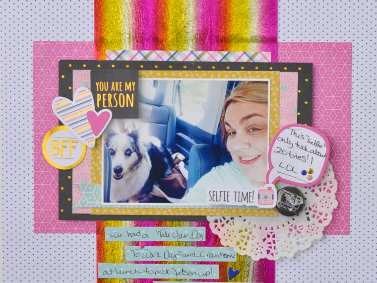 You Are My Person Deco Foil Scrapbook Page by Katrina Hunt