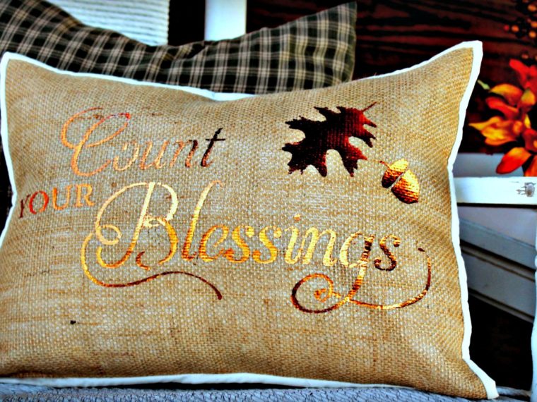 Fall Blessings Deco Foil Pillow
