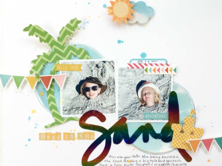 Head in the Sand Layout featuring Deco Foil
