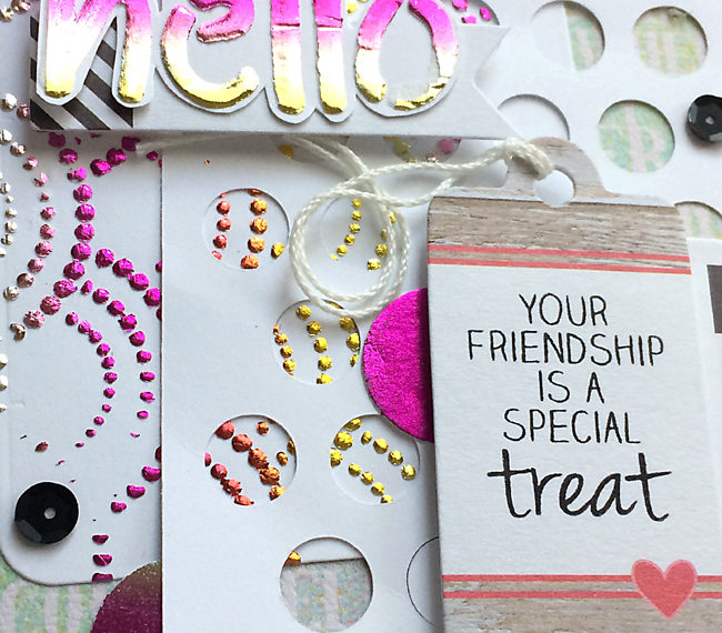 Hello Whipped Spackle Deco Foil Card