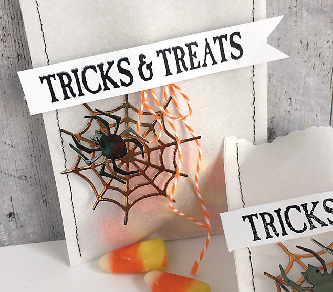 Trick or Treat bags featuring Deco Foil