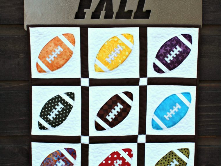 Time for Fall Football Quilt by Carla Henton
