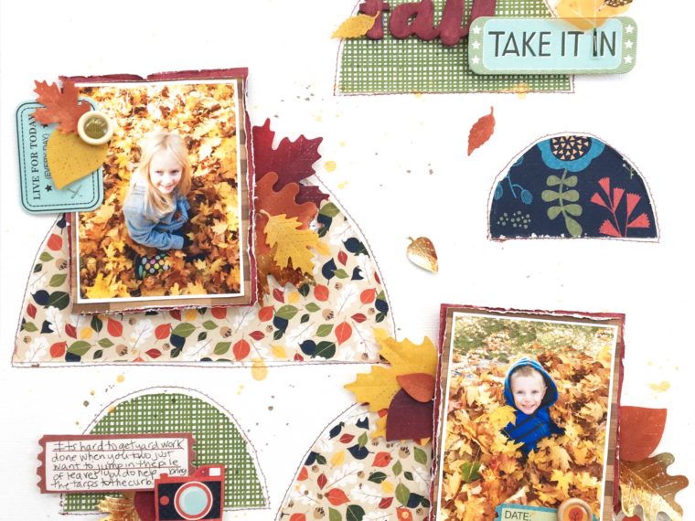 Fall Mixed Media Layout by Audrey Yeager