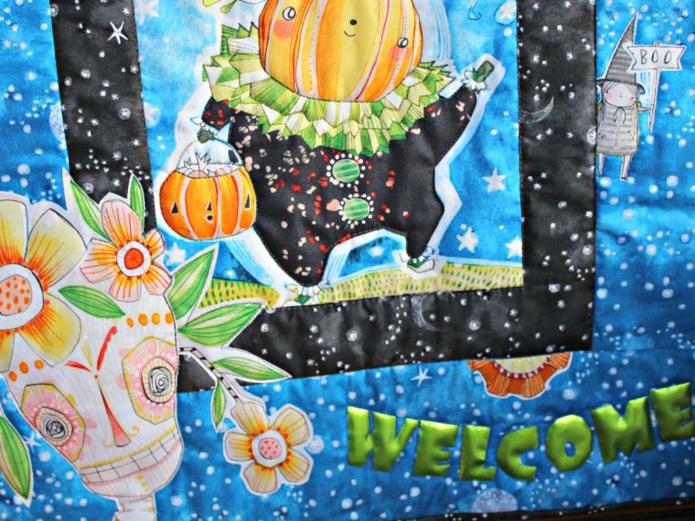 Welcome Spooky Town Fabric Flag