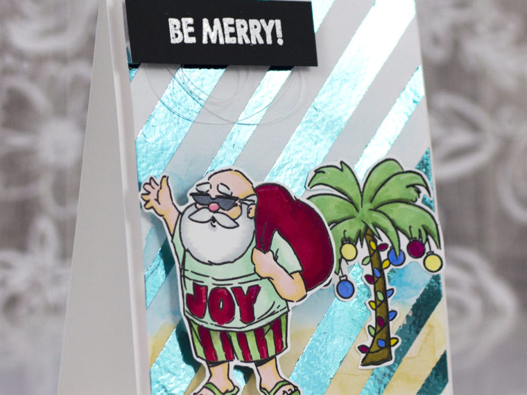 Be Merry Art Impressions Holiday Card by Chrissie Tobas