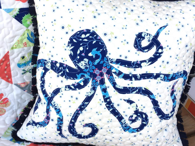 Amanda Niederhauser Octopus Manderly Fabric Pillow with HeatnBond