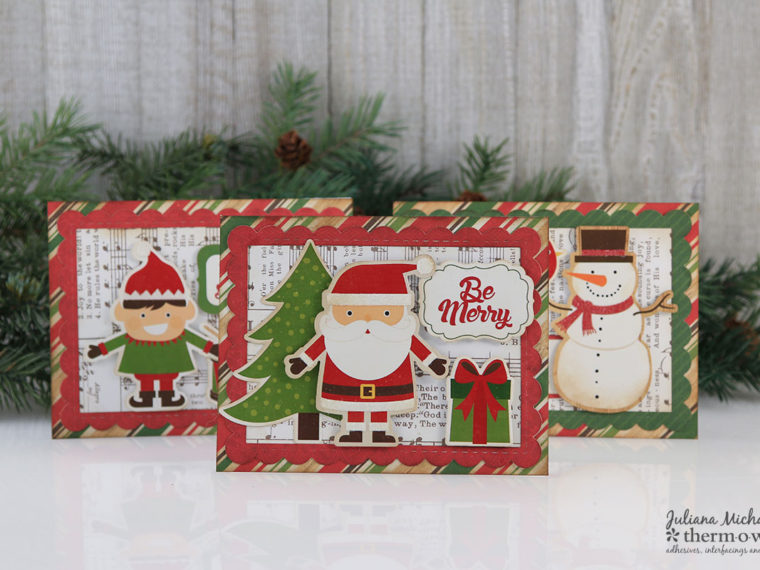 Christmas Cards by Juliana Michaels featuring Therm O Web Mixed Media Adhesive and Glitter